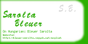 sarolta bleuer business card